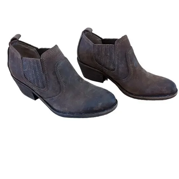 Sofft Brown Leather Western Style Booties Size 8.5 - Picture 1 of 8